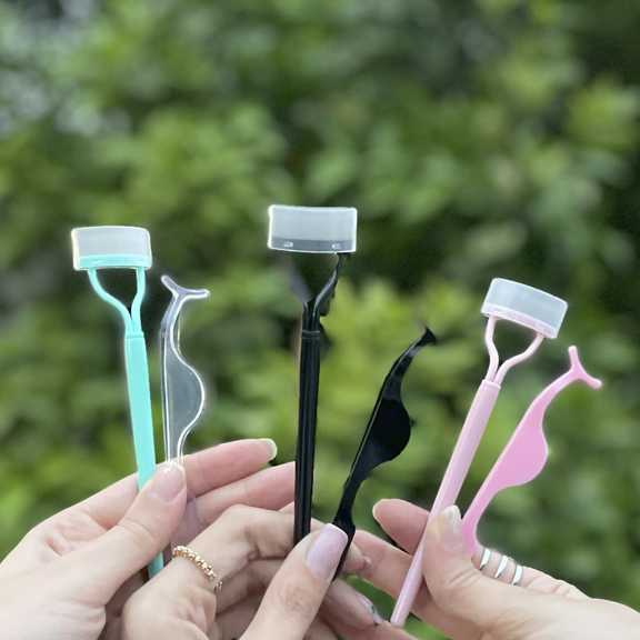 براش فلزی مژه همراه با اپلیکاتور مژه گذاری